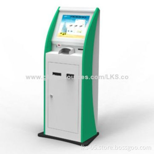 LCD Indoor Touch Kiosk/Payment Terminal with Cash Acceptor and Receipt Printing Functions